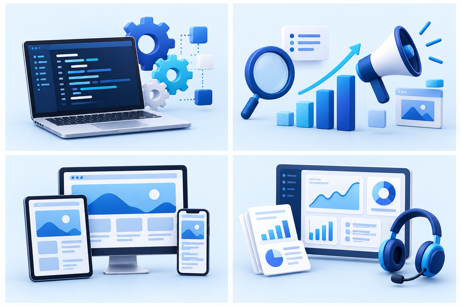 Website Development and Optimisation conceptual illustration